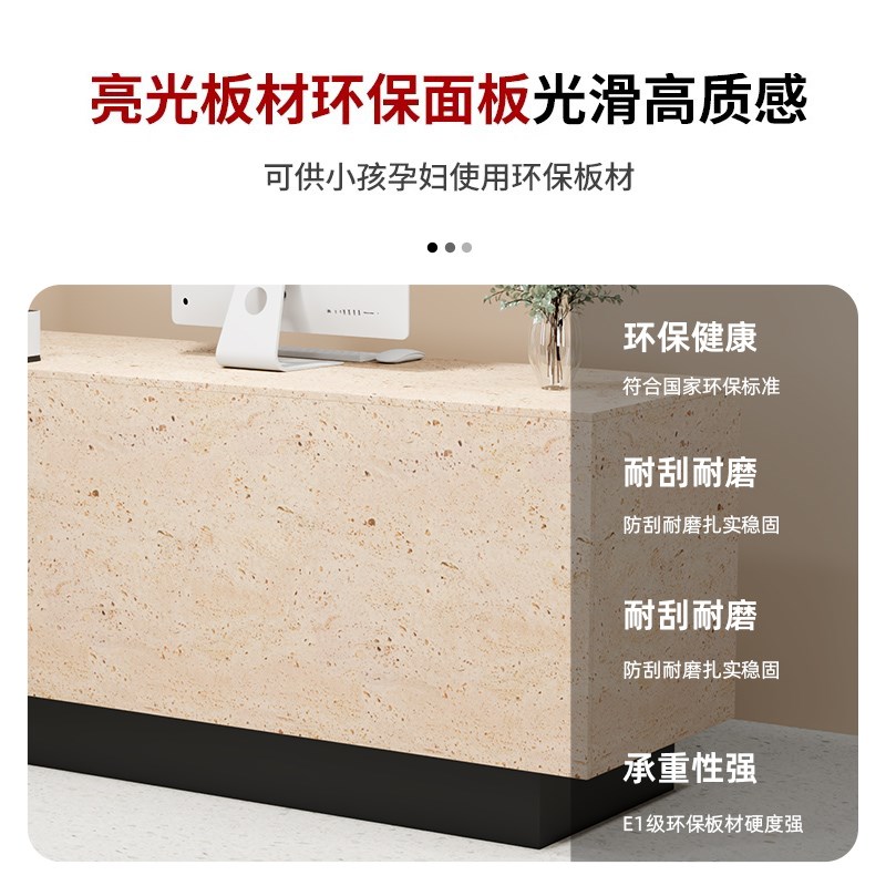 吧台店铺小型服装店收银台女装简易柜台桌美容美发轻奢前台接待台