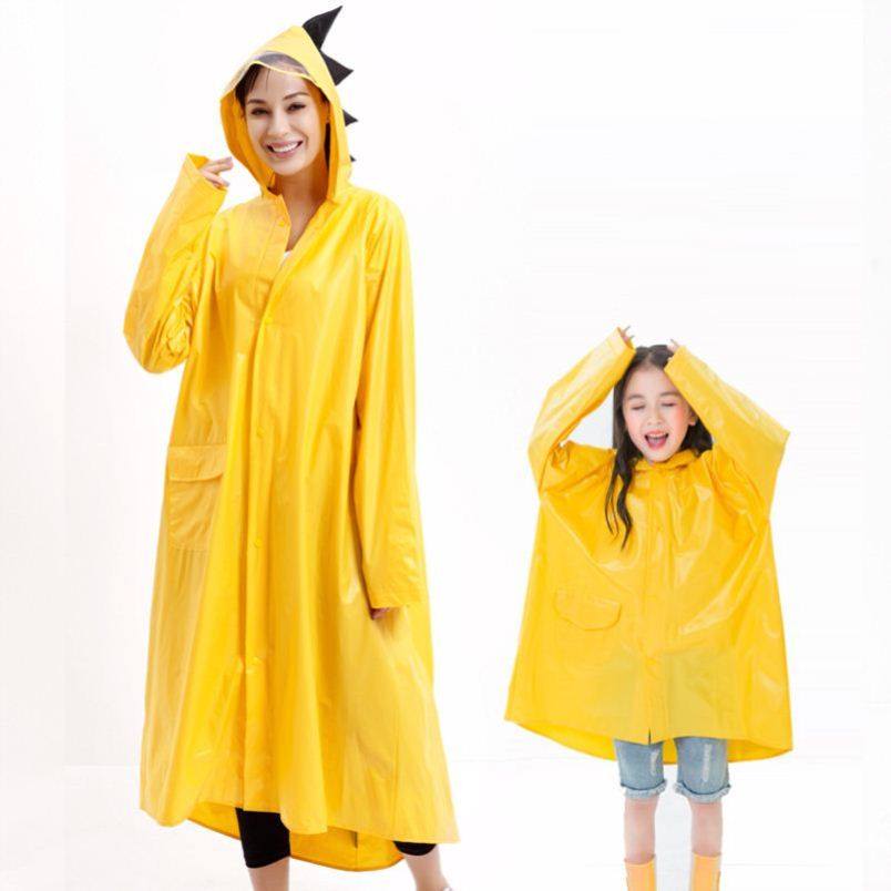 小恐龙连体雨衣成人可爱卡通幼儿园宝宝全身防水斗逢时尚亲子雨披