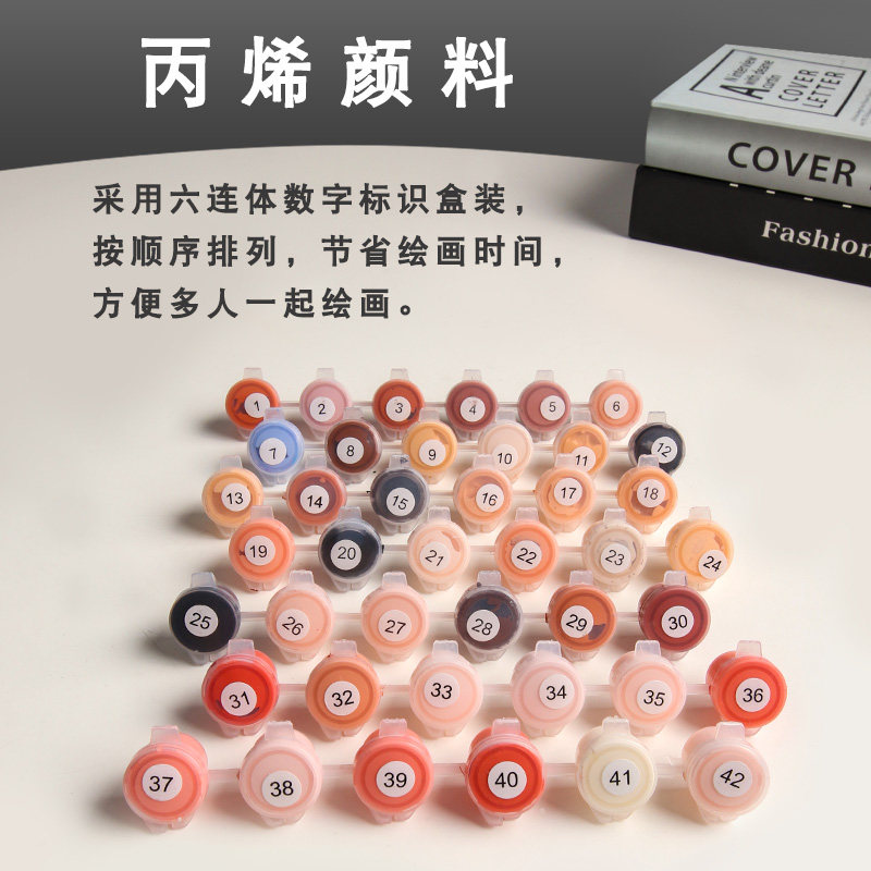 宠物数字油画DIY可定制动物主题丙烯数字油画套装