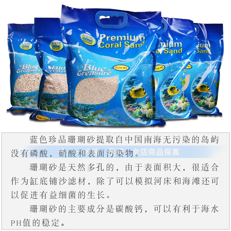 蓝色珍品海缸造景珊瑚沙海沙菲律宾沙子天然鱼缸底砂海砂珊瑚骨石