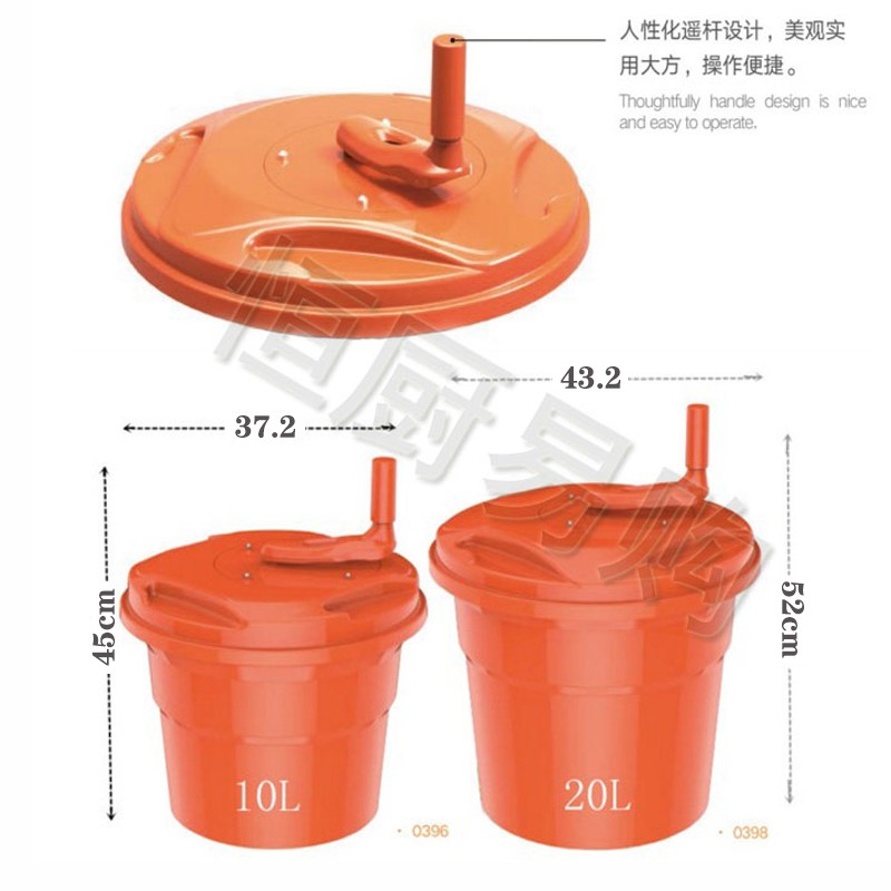 惠而信沙拉脱水器脱水机手动甩干机商用蔬果家用工具蔬菜甩干桶