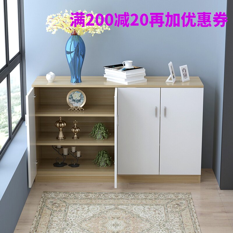 阳台柜子飘窗储物柜简约带门窗台地柜收纳杂物柜鞋柜定做组合衣柜