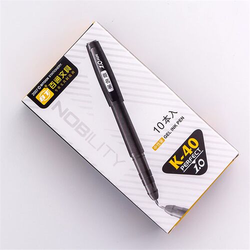 百通K40笔 1.0MM中性笔 特粗签名笔1.0签字笔 超大容量中性笔替芯