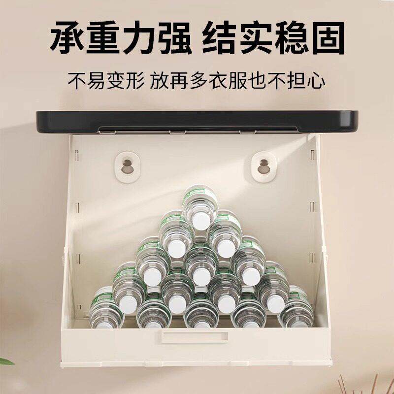 浴室壁画画收ML-蜡笔澡纳箱可折叠置物防水妆室化墙架上柜子盒洗