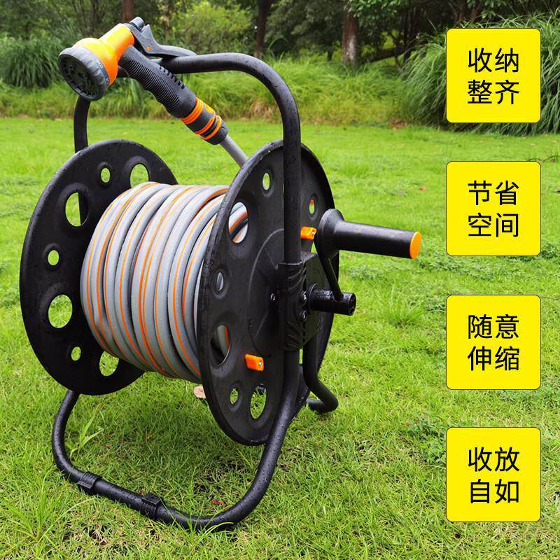 1金水管卷管器VGZ洗车用不锈0属钢绕管架0米软管自动收纳车四分管