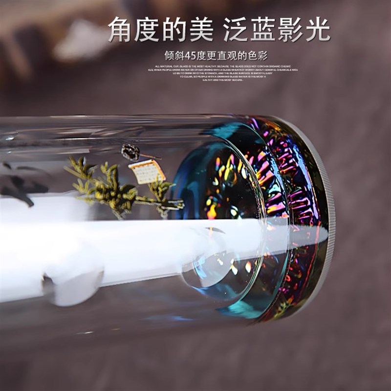 男女士高档水晶杯双层耐高温玻璃杯商务高级泡茶叶办公室车载水杯