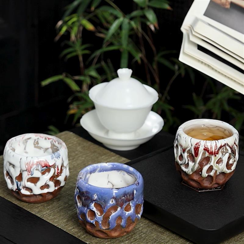 方天星大师级高档纯手工主人杯日式家用志野烧杯禅意功夫茶具杯子