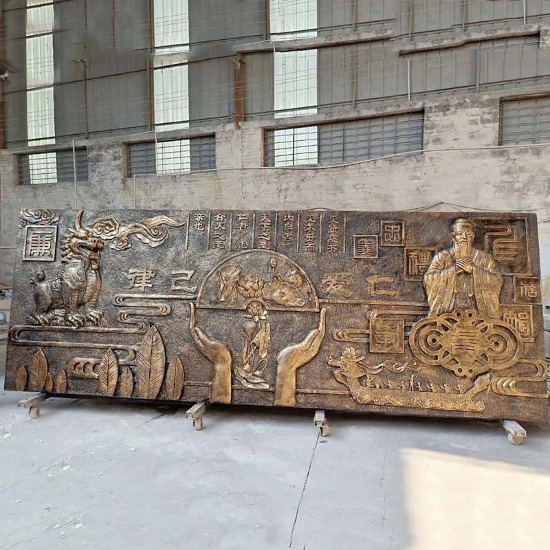 锻铜雕塑八骏图浮雕雕塑黄铜紫铜动物浮雕景墙玻璃钢仿铜浮雕壁画