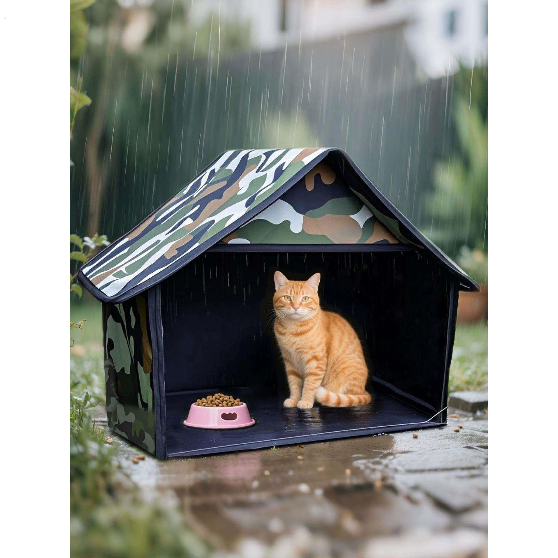 流浪猫户外喂食屋遮雨棚猫窝超大尺寸帐篷窝躲避屋夏季防雨防晒图片