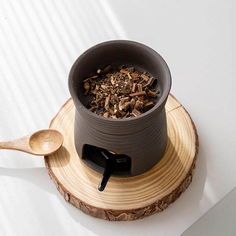 粗陶可干烧圣木香薰炉陶瓷蜡烛香薰炉蜡烛炉烤茶炉雪松炉加热炉子