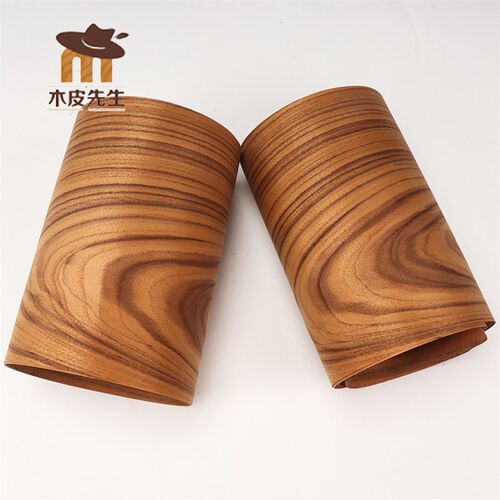 原木刨切 天然泰柚花纹木皮 翻新家具手工贴皮柚木背面带无纺布