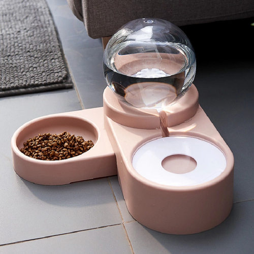 狗碗猫碗宠物双碗狗食盆不湿嘴喝水碗泡泡自动饮水器喝水机器
