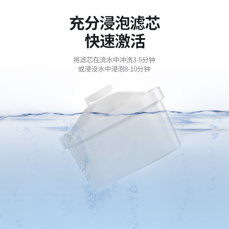 爱诗普霖净水壶厨房家用自来水过滤净水器+阻垢滤芯去水垢专家