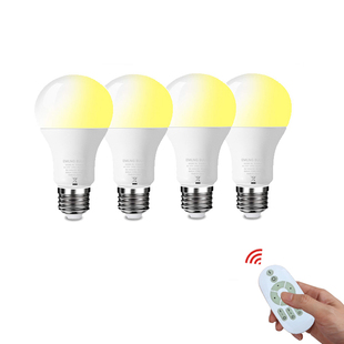 智能无线遥控LED灯泡无极调光调色小夜灯家用灯具E27螺口GU10射灯
