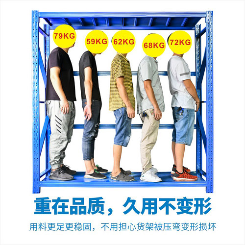 仓储货架置物架多层家用可拆卸架子库房横梁式重型铁架落地展示架