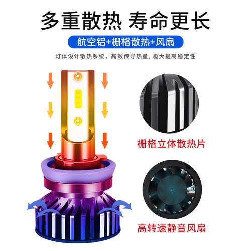 别克凯越威朗新君威英朗GT XT君越昂科拉GL68改装LED前大灯远近光