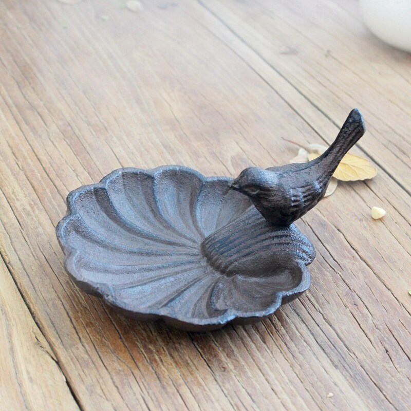 欧式铸铁工艺品小鸟贝壳形烟缸 烛台 鸟食盆家居装饰摆件