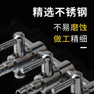 增氧泵配件 三通不锈钢氧气管分流器调节气量氧气泵止逆阀止流阀