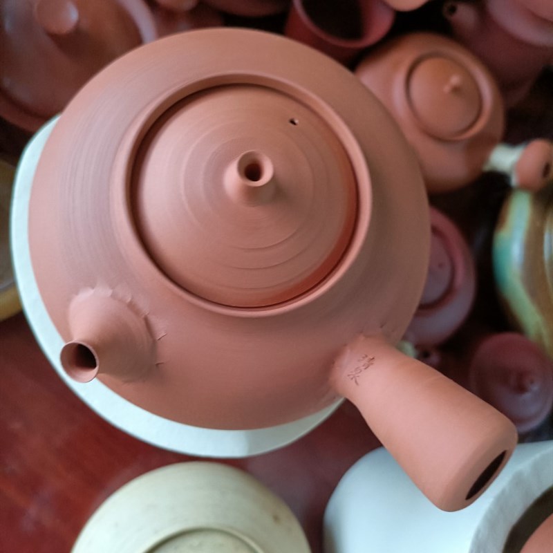 黄钢清潮州手拉砂铫超薄煮茶壶手拉壶工夫茶具黄钢清烧水壶炭炉玉