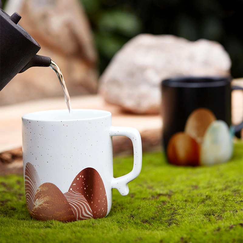 日式手绘创意陶瓷马克杯复古情侣水杯家用送礼盒个性茶杯咖啡杯子