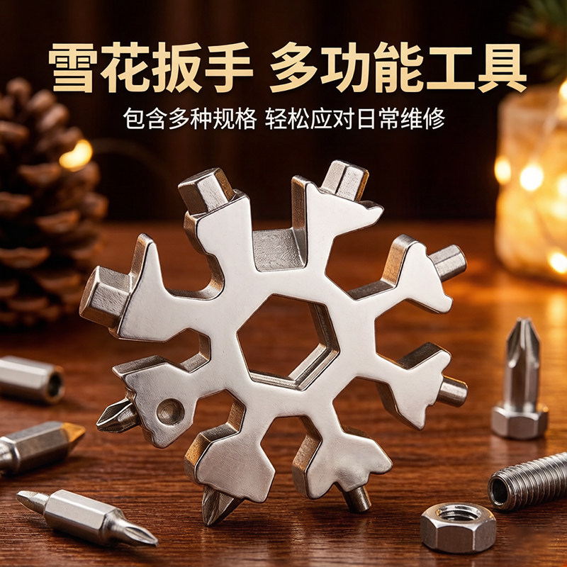 抖音同款多功能雪花扳手高碳钢