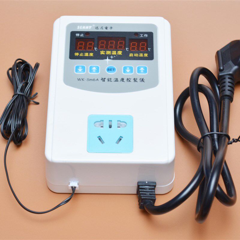 微电脑温控开关温控器养殖控温数码三显示锅炉循环泵控温器自动