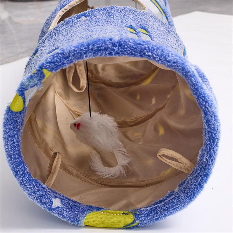 猫窝四季通用猫隧道可折叠睡袋猫咪益智互动钻洞猫玩具帐篷猫隧道