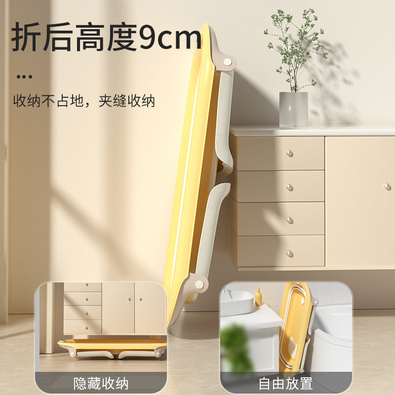 新款儿童浴盆家用可躺宝宝折叠感温洗澡盆 小孩浴桶婴儿洗澡浴盆