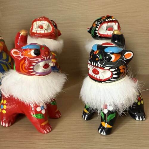 浚县非遗泥咕咕 摇头狮子 泥塑 手工制作摆件 精美礼品中国风家居