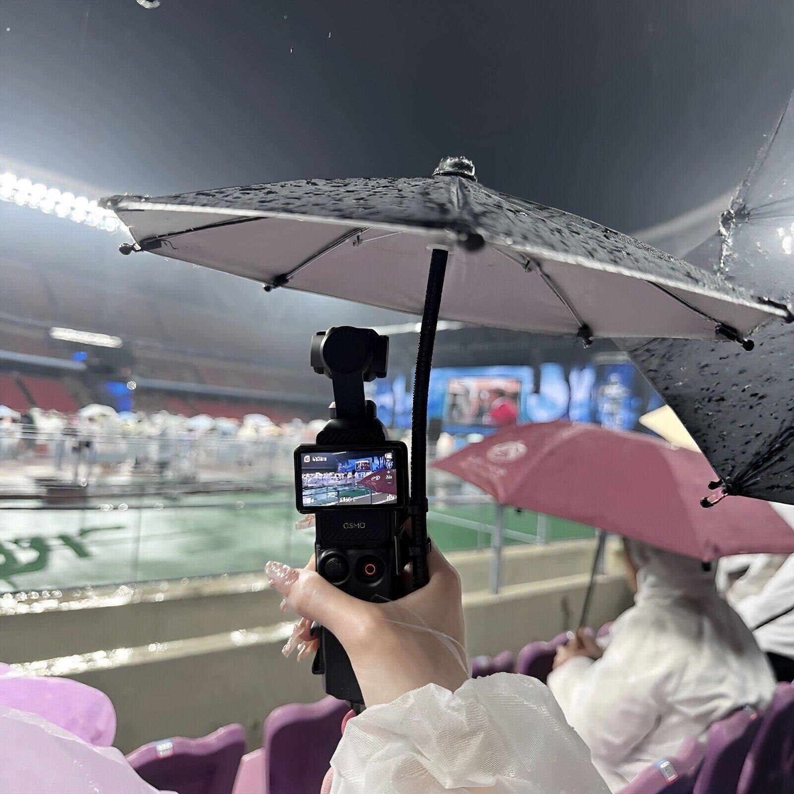 超迷你小雨伞手机夹子雨伞户外演唱会音乐节防雨防晒防风不挡镜头