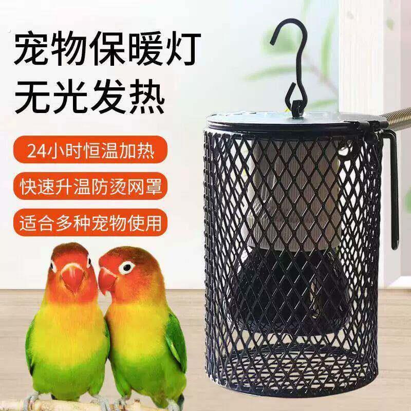鹦鹉加热加温取暖灯鸟笼保温灯仓鼠芦丁鸡玄凤防咬无光发热陶瓷灯