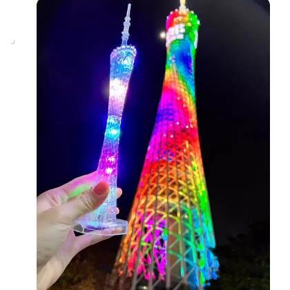 广州塔模型发光纪念品小蛮腰上海东方明珠塔年会新年小礼物礼品