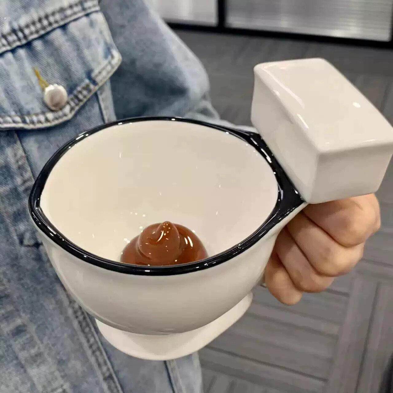 马桶杯创意搞怪水杯稀奇古怪粑粑杯陶瓷沙雕大便茶杯喝水马克杯子