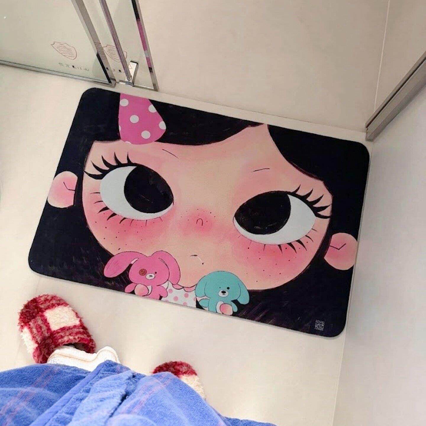 【家居好物】小玉地垫浴室防滑垫防摔卫生间脚垫防湿垫加厚硅藻泥