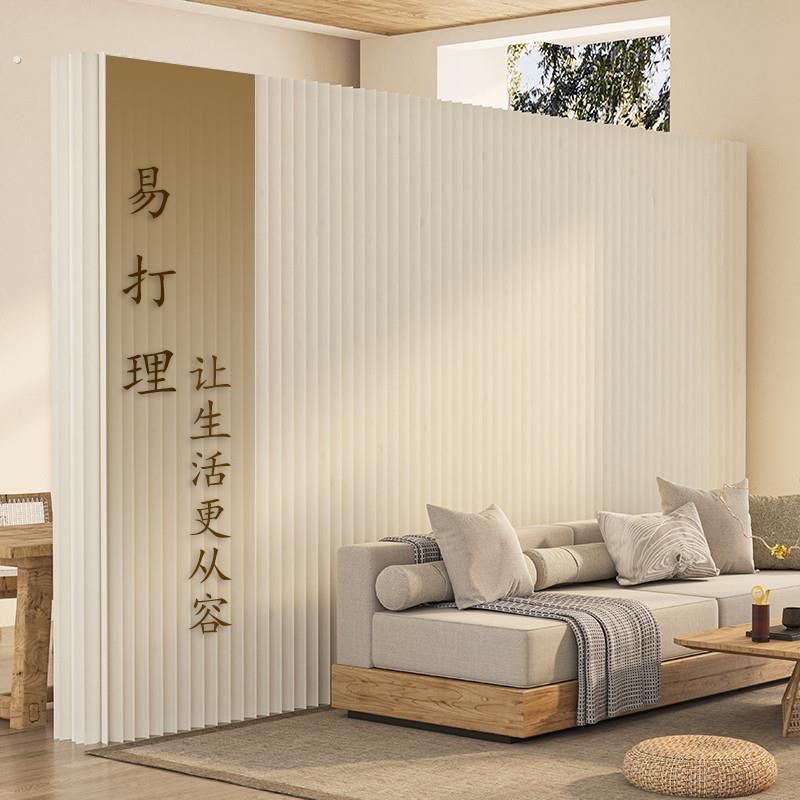 折叠屏风隔断移动收纳造型隔断墙移动推拉围栏挡板简约环保背景墙