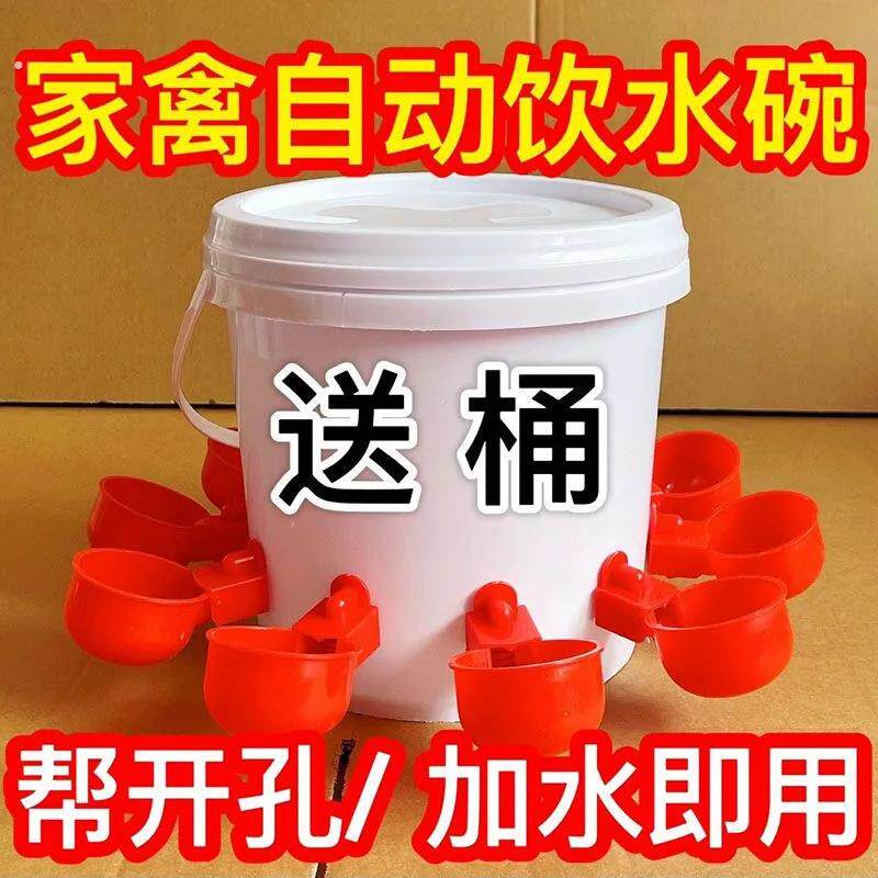 喂鸡神器养殖自动饮水器鸡食槽水槽一体家禽饮水碗小鸡喝水喂水槽