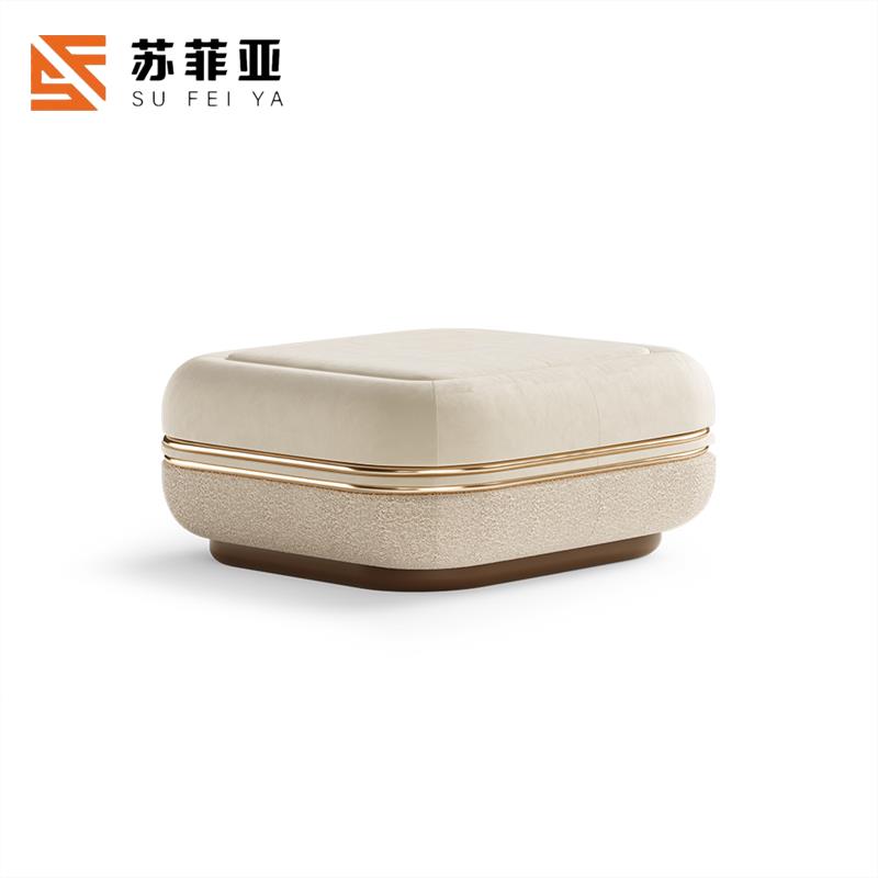 轻奢客厅沙发凳脚踏服装店时尚试衣凳换鞋凳商场休息凳样板房脚蹬