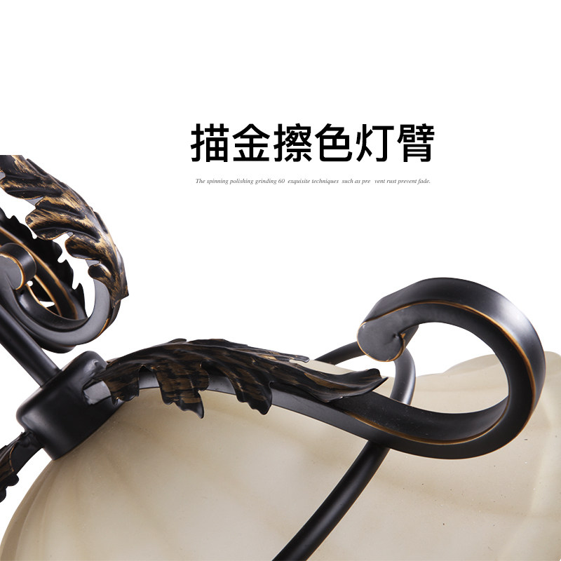 极有家美式单头小吊灯铁艺吧台餐厅灯乡村复古阳台灯过道门厅灯具