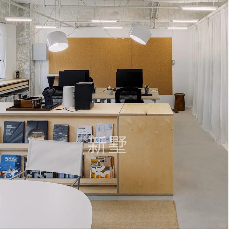 咖啡厅中岛吧台餐边柜一体柜台展示架多层储物岛台桦木客厅隔断