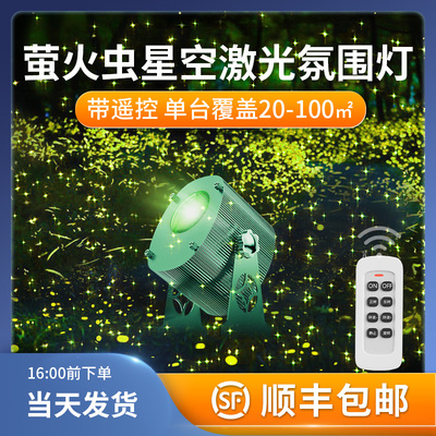 动态星空激光萤火虫投影灯室外亮化庭院氛围灯旋转网红户外镭射灯