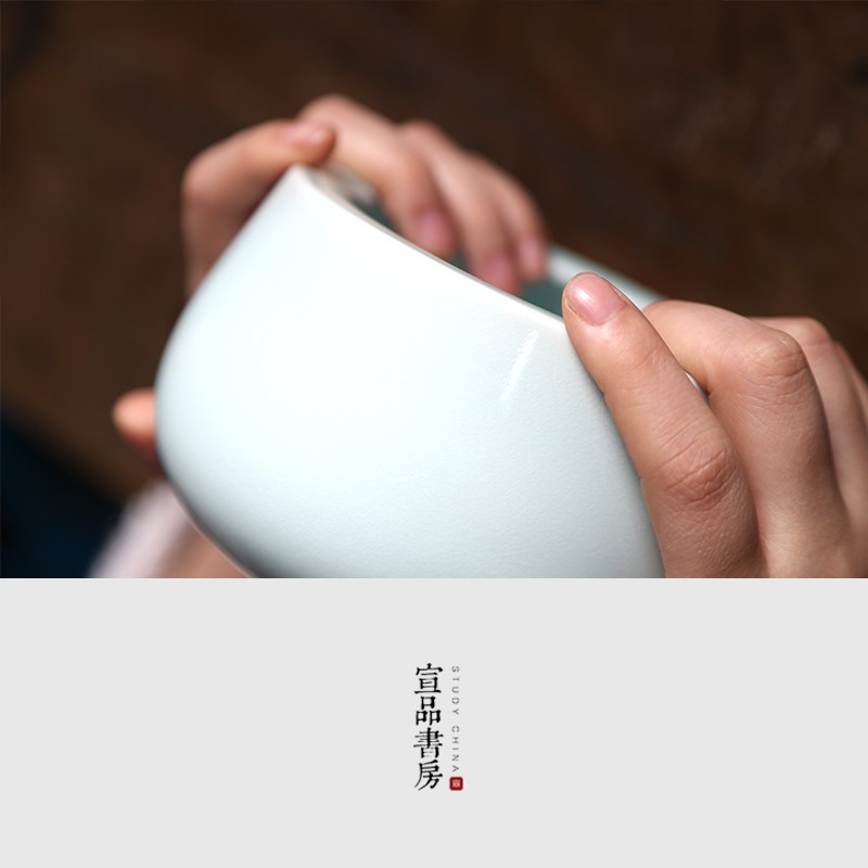 文房四宝陶瓷笔洗景德镇精美笔洗缸仿古大号多功能水盂 书法国画