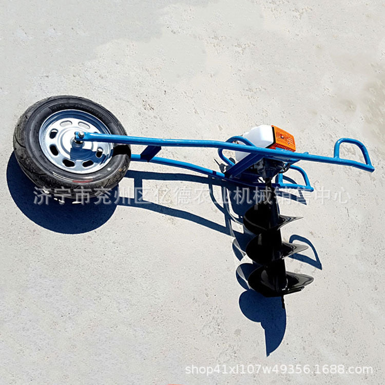 河北热销大棚打桩地钻机挖坑钻眼机汽油机便携式植树挖坑地钻机