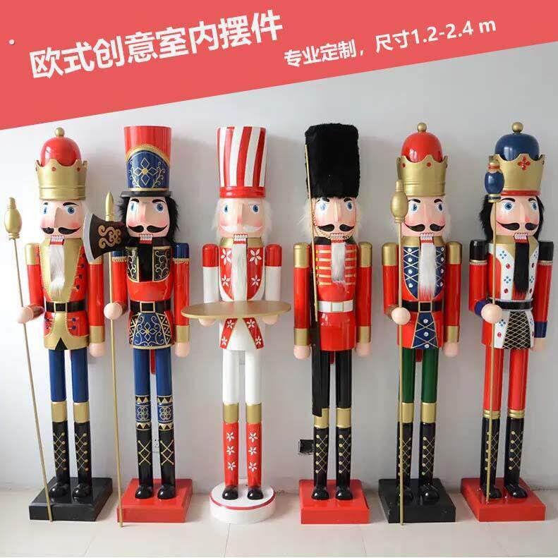 欧式大型胡桃夹子士兵木偶人耶诞节装饰工艺礼品摆饰创意门厅门面