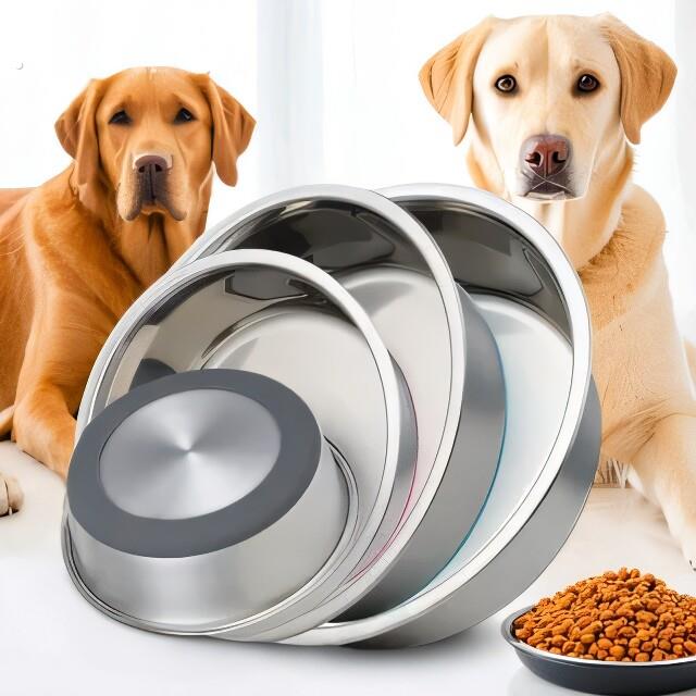 狗狗碗食盆不锈钢饭盆防打翻猫粮喝水碗吃饭大号猫碗食碗宠物用品
