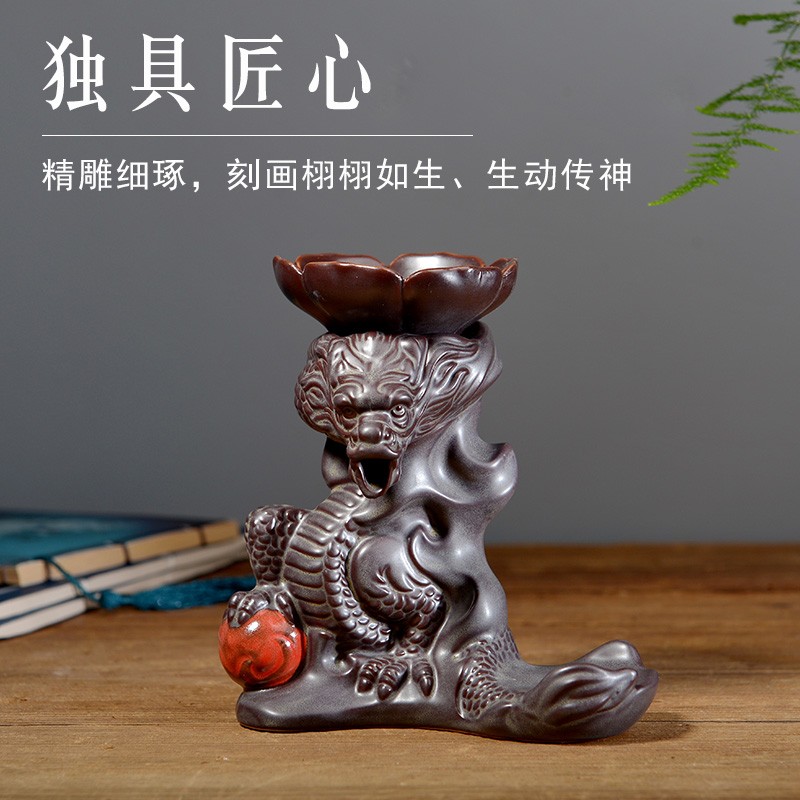 紫砂茶漏器陶瓷粗陶茶滤滤茶器懒人茶滤架茶具配件创意茶道可爱