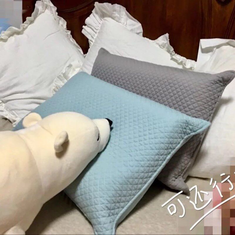 纯棉绗缝夹棉沙发靠垫套靠枕套大号50X90抱枕套60X90 6565 75