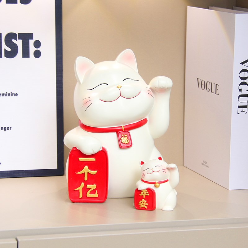 新款招财猫存钱罐家用入户玄关摆件儿童猫咪储钱罐发财猫开业礼物