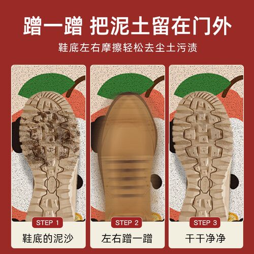 入户门地垫新年红色喜庆丝圈PVC防滑家用玄关脚垫门口进门垫地毯