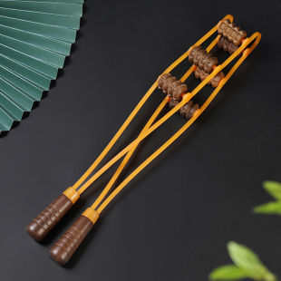 鸡翅木拉背轮後背按摩器腰部滚轮拉背条肌肉放松腰背颈椎经络疏松