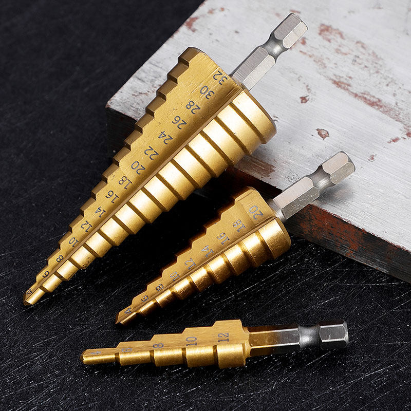 保拉宝塔钻头螺旋阶梯塔型扩孔器不锈钢铁铝板金属打孔开孔器 - 实物图